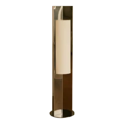 Lampadaire en acier poli effet miroir avec diffuseur 120x28x28cm Arrow 120 - Violaine d'Harcourt