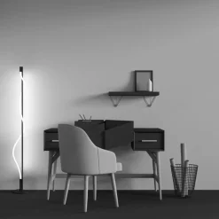 Lampadaire en aluminium noir 150cm Tau - Maytoni