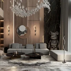 Lampadaire en aluminium noir 150cm Tau - Maytoni