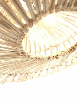 Lampadaire en bambou blanc avec abat-jour en bois blanc 150x40 cm Zanzibar - Good & Mojo