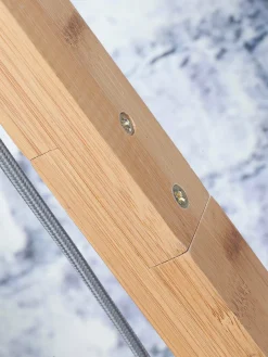 Lampadaire en bambou naturel avec abat-jour en bois naturel 176x38 cm Hokkaido - Good & Mojo