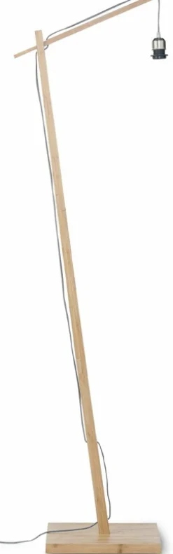 Lampadaire en bambou naturel avec abat-jour en bois naturel 176x38 cm Hokkaido - Good & Mojo