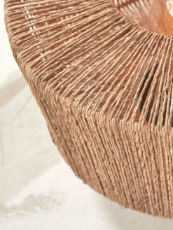 Lampadaire en bambou naturel avec abat-jour en bois naturel 125x30 cm Iguazu - Good & Mojo