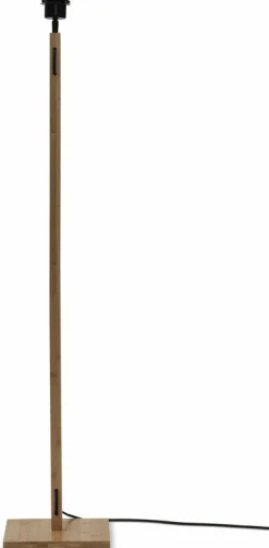 Lampadaire en bambou naturel avec abat-jour en bois naturel 125x30 cm Iguazu - Good & Mojo