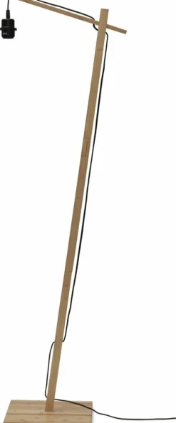 Lampadaire en bambou naturel avec abat-jour en bois naturel 150x32 cm Java - Good & Mojo