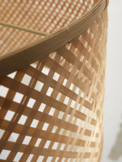 Lampadaire en bambou naturel avec abat-jour en bois naturel 150x32 cm Java - Good & Mojo