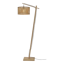Lampadaire en bambou naturel avec abat-jour en bois naturel 150x32 cm Java - Good & Mojo
