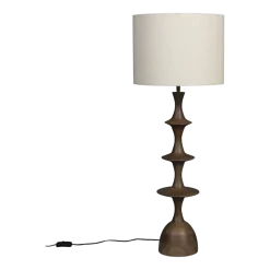 Lampadaire en bois de manguier finition noyer Cath - Dutchbone