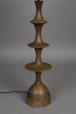 Lampadaire en bois de manguier finition noyer Cath - Dutchbone