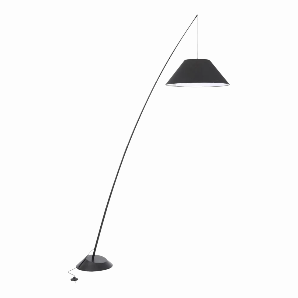 Lampadaire en béton acier textile noir Campanula - Maytoni