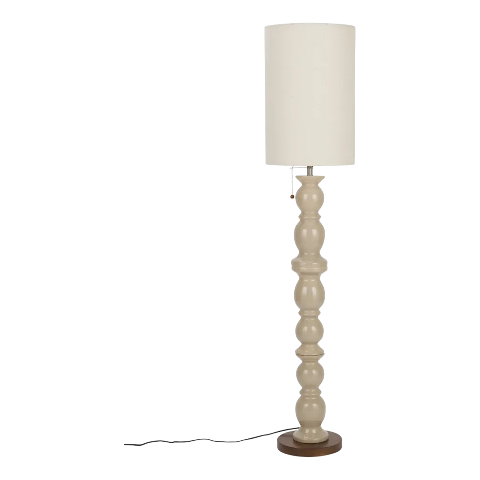 Lampadaire en céramique beige et tissu Brew - Zuiver