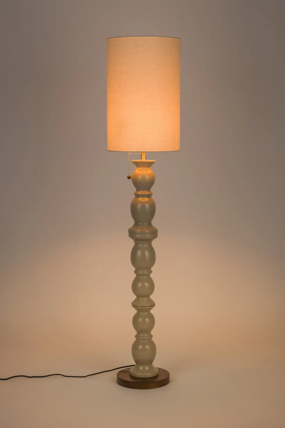 Lampadaire en céramique beige et tissu Brew - Zuiver