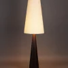 Lampadaire en fer brun et abat-jour en tissu bouclé crème 41x166cm Miki - Dutchbone