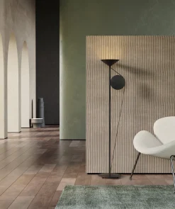 Lampadaire en graphite satiné 183cm Cercle - CVL Luminaires