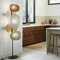 Lampadaire en lin 174 cm Screen 70's - Market set