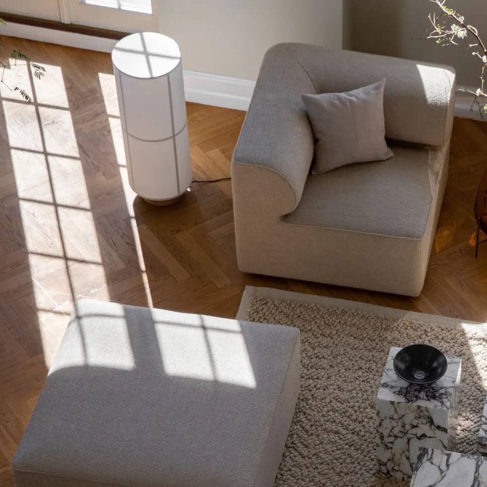 Lampadaire en lin naturel 83cm Hashira - Audo