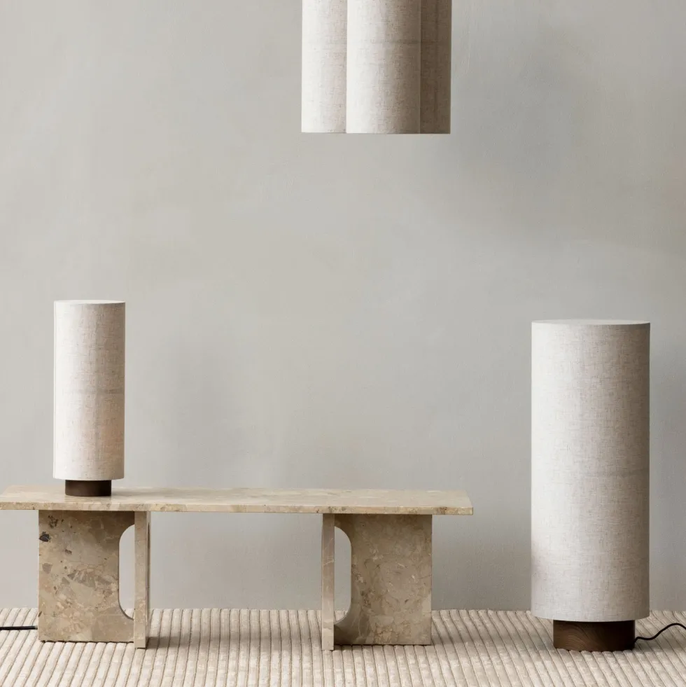 Lampadaire en lin naturel 83cm Hashira - Audo