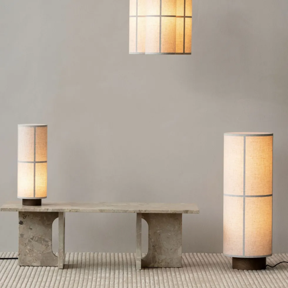 Lampadaire en lin naturel 83cm Hashira - Audo