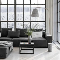 Lampadaire en marbre oxydé Line Two - Norr11