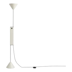 Lampadaire en métal anodisé blanc crème Twist- Hay