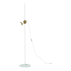 Lampadaire en métal blanc et laiton Blend - Pholc