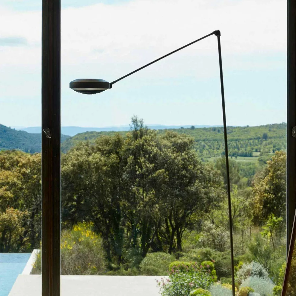Lampadaire en métal blanc mat Elle - Lumina