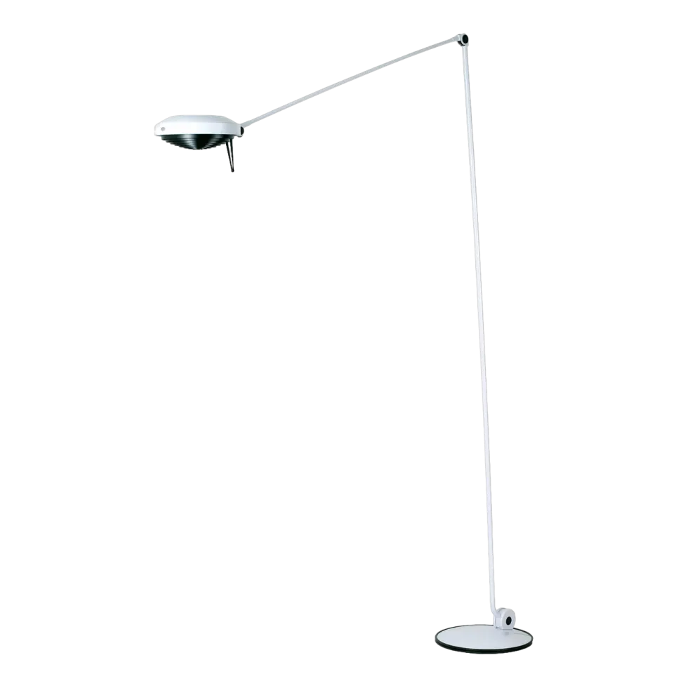 Lampadaire en métal blanc mat Elle - Lumina