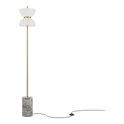 Lampadaire en métal doré et marbre gris 145cm Kyoto - Maytoni