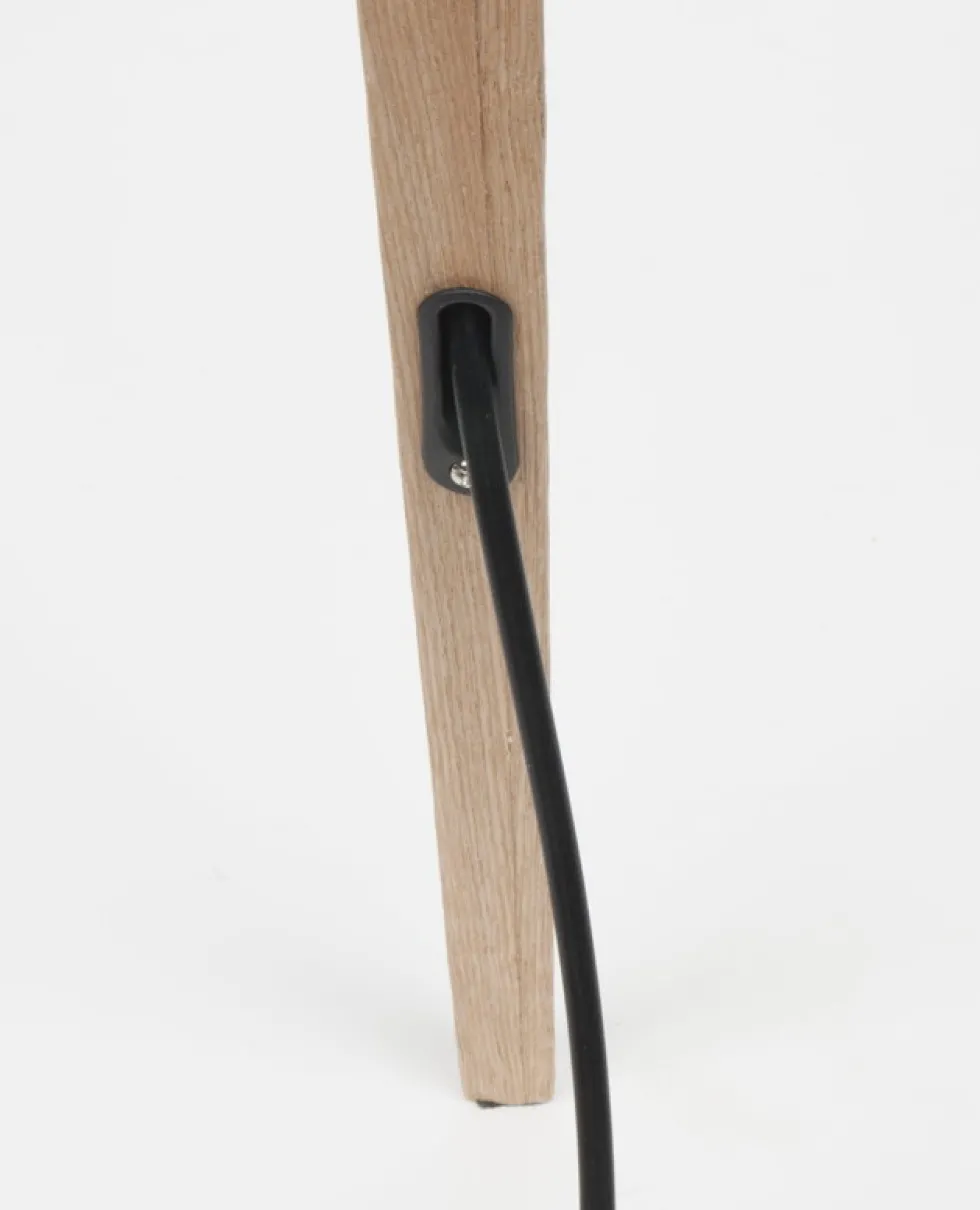 Lampadaire en métal noir et bois 151cm Tripod - Zuiver