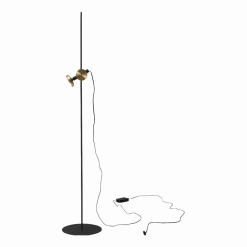 Lampadaire en métal noir et laiton Blend - Pholc