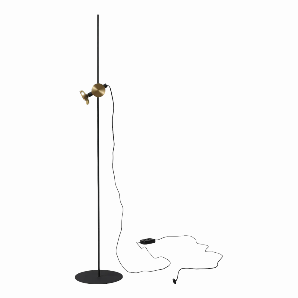 Lampadaire en métal noir et laiton Blend - Pholc