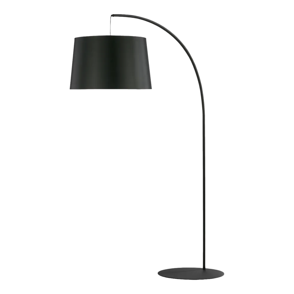 Lampadaire en métal noir Fabian - Meme Design