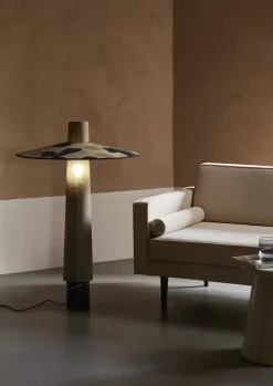 Lampadaire en tissu ethnic 70cm Thésée - Forestier