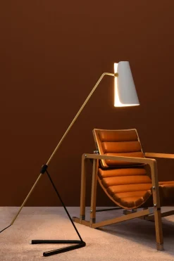 Lampadaire G21 Noir et Blanc Pierre Guariche - Sammode