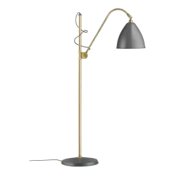 Lampadaire gris base dorée en laiton 21 cm BL3 - Gubi