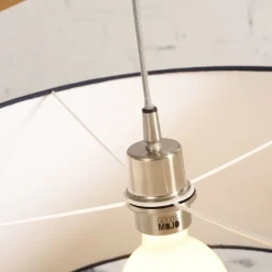 Lampadaire noir en bambou et lin Montblanc - Good & Mojo
