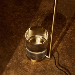 Lampadaire verre et or Luceo - Aytm