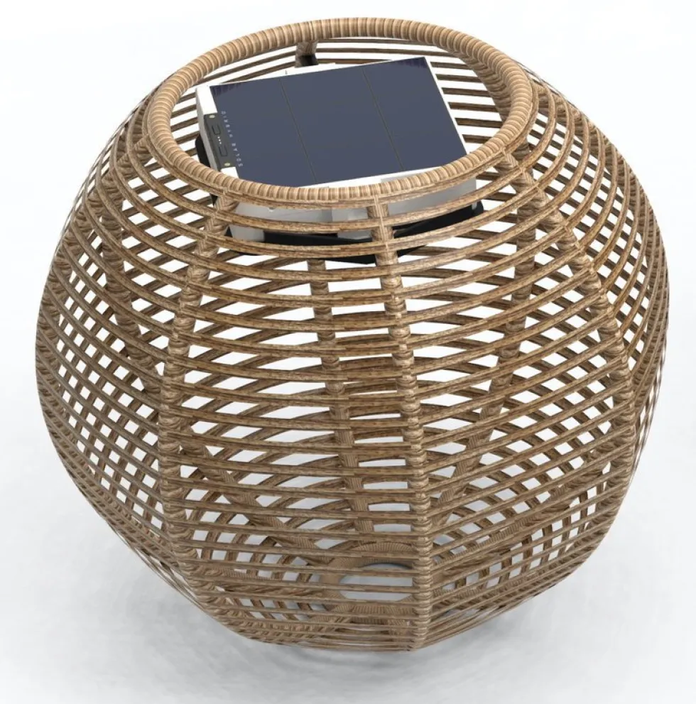 Lampe boule 40 cm La Lampe Paillote Sphère - Maiori