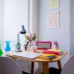 Lampe de bureau en acier bleu et gris Mini 90 - Anglepoise