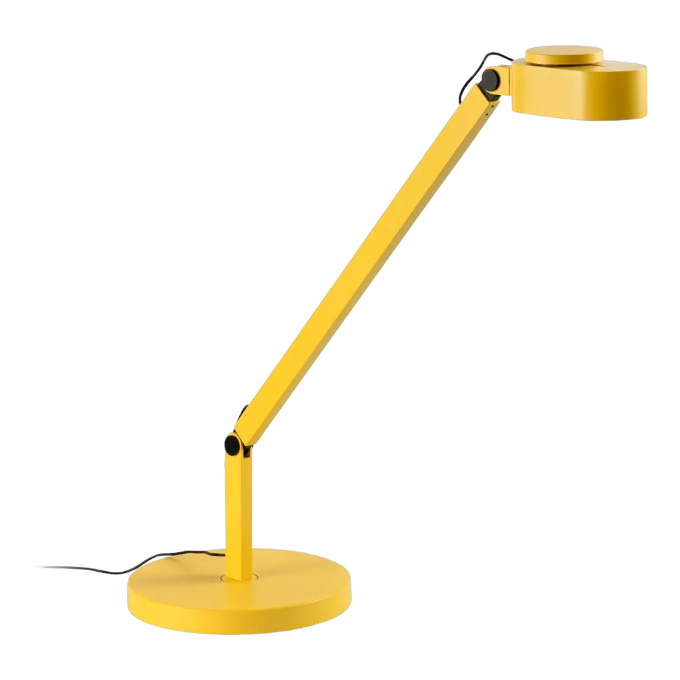 Lampe de bureau en acier jaune 65x86cm Invitante - Faro Barcelona