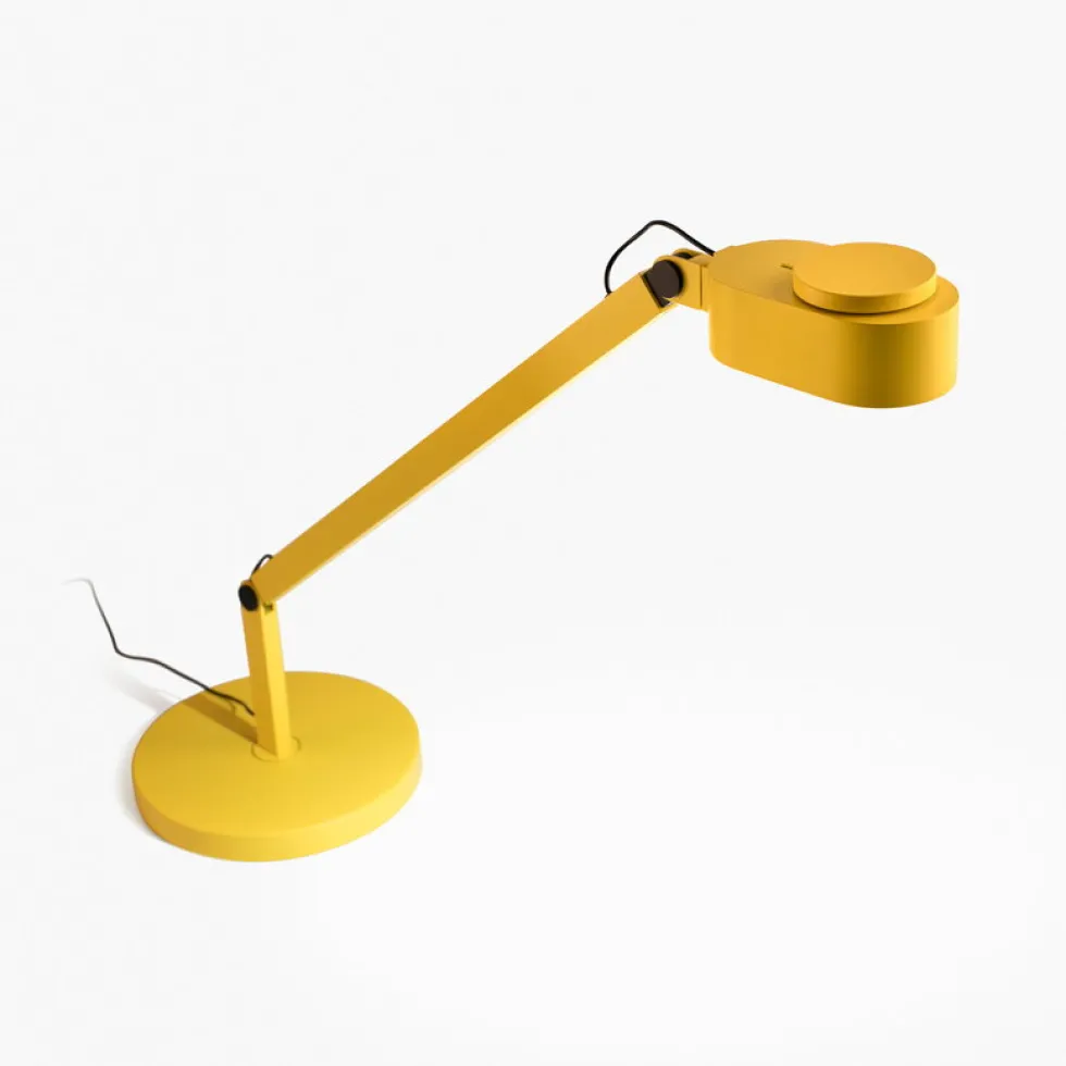 Lampe de bureau en acier jaune 65x86cm Invitante - Faro Barcelona