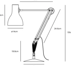 Lampe de bureau en aluminium gris Type 75 - Anglepoise