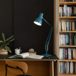Lampe de bureau en aluminium 32 x 53 cm Type 75 Margaret Howell Saxon Blue - Anglepoise