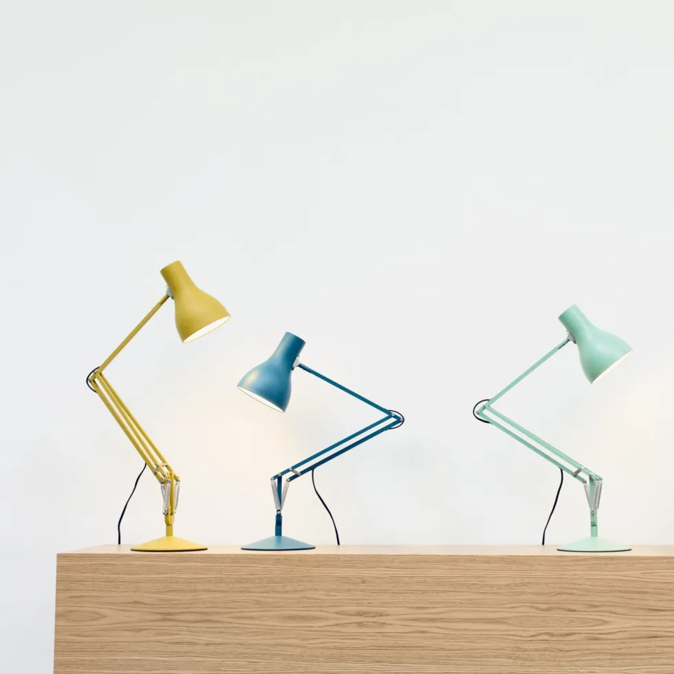 Lampe de bureau en aluminium 32 x 53 cm Type 75 Margaret Howell Saxon Blue - Anglepoise