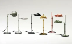 Lampe de bureau en fer moutarde Funiculi S - Marset