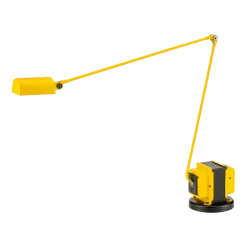 Lampe de bureau en métal jaune mat Daphine - Lumina