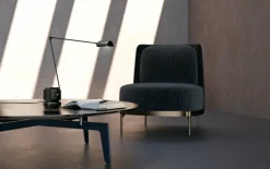 Lampe de bureau en métal jaune mat Daphine - Lumina