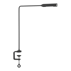 Lampe de bureau en métal noir Flo Clamp - Lumina