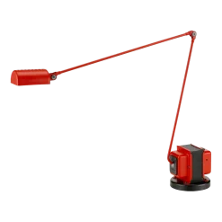 Lampe de bureau en métal rouge mat Daphine - Lumina