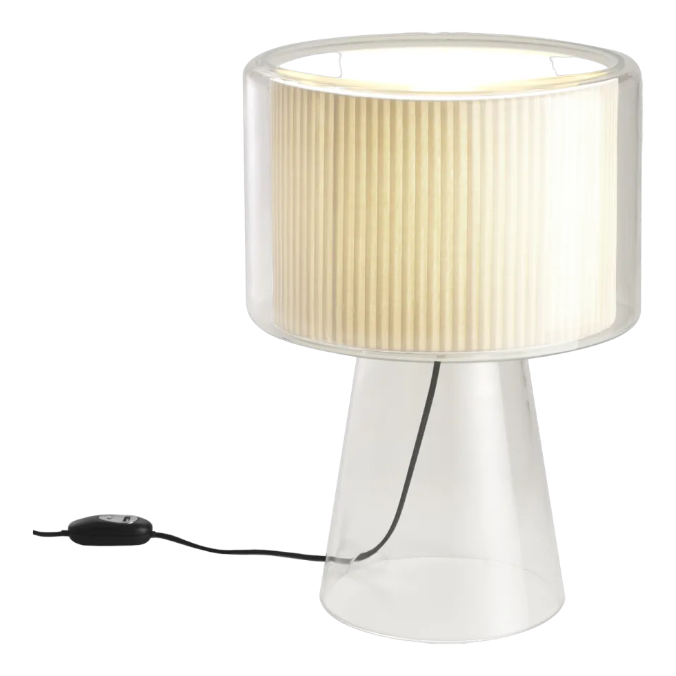 Lampe de bureau en verre soufflé blanc 53cm Mercer - Marset